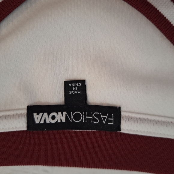 NWOT FASHION NOVA BUNDLE Black and Pink Polo with White and Maroon Jersey - Picture 15 of 16